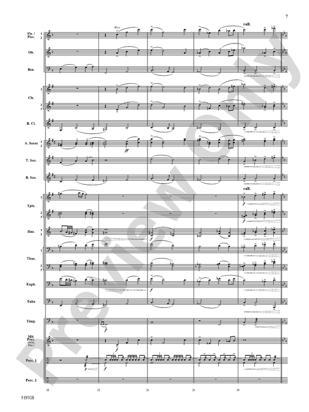 The Trace - Concert Band Conductor Score & Parts(Digital Download)