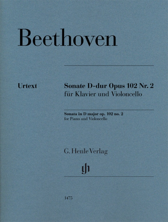 Beethoven - Sonata in DMaj Op102/2 - Cello/Piano Accompaniment Henle HN1475