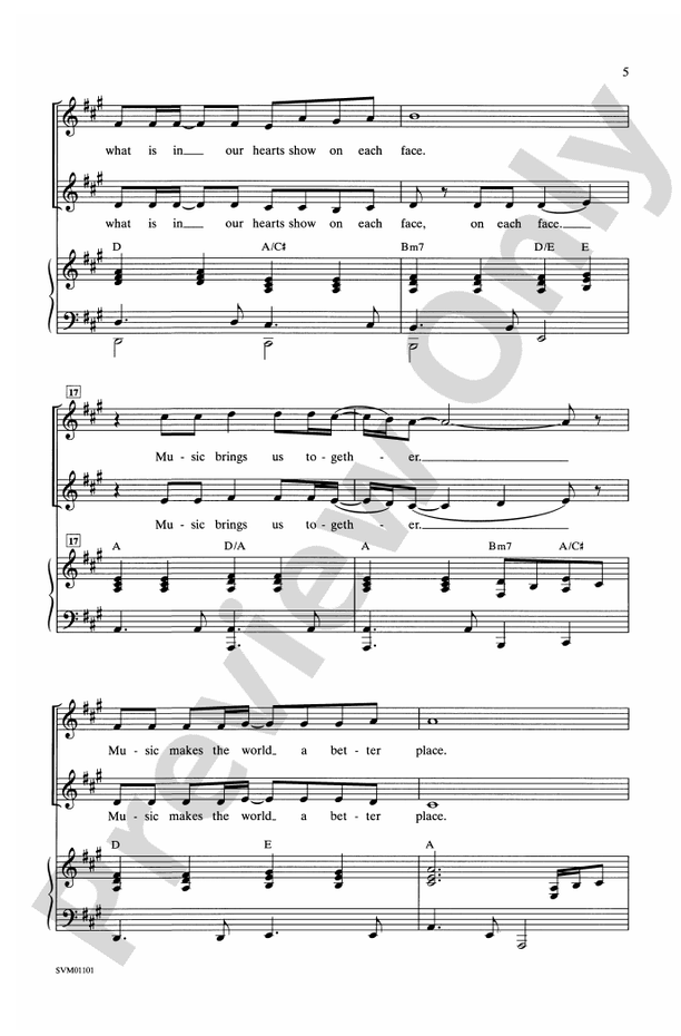 Music Brings Us Together! – 2-Part Choral Octavo (Digital Download)