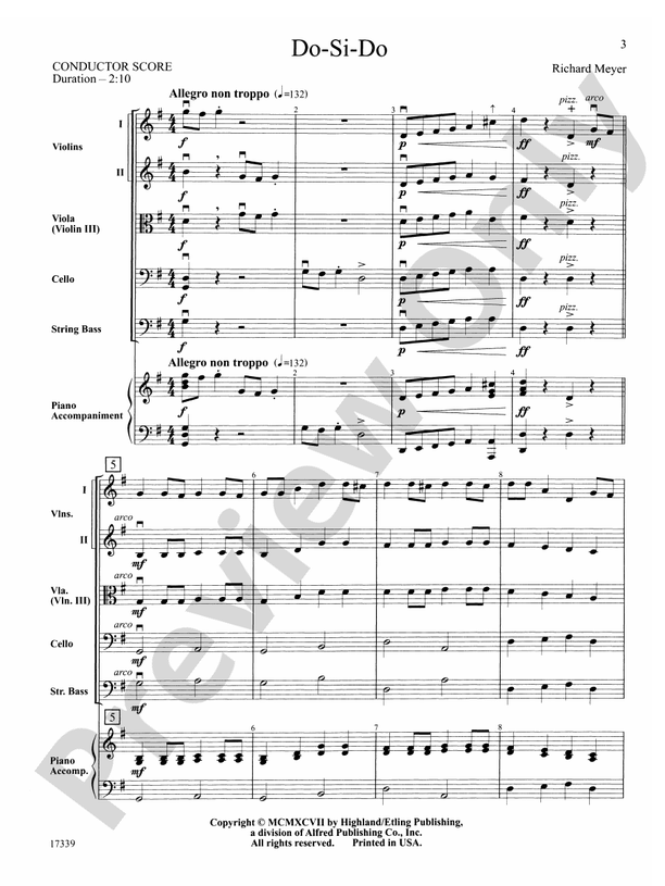 Do-Si-Do – String Orchestra Conductor Score & Parts (Digital Download)