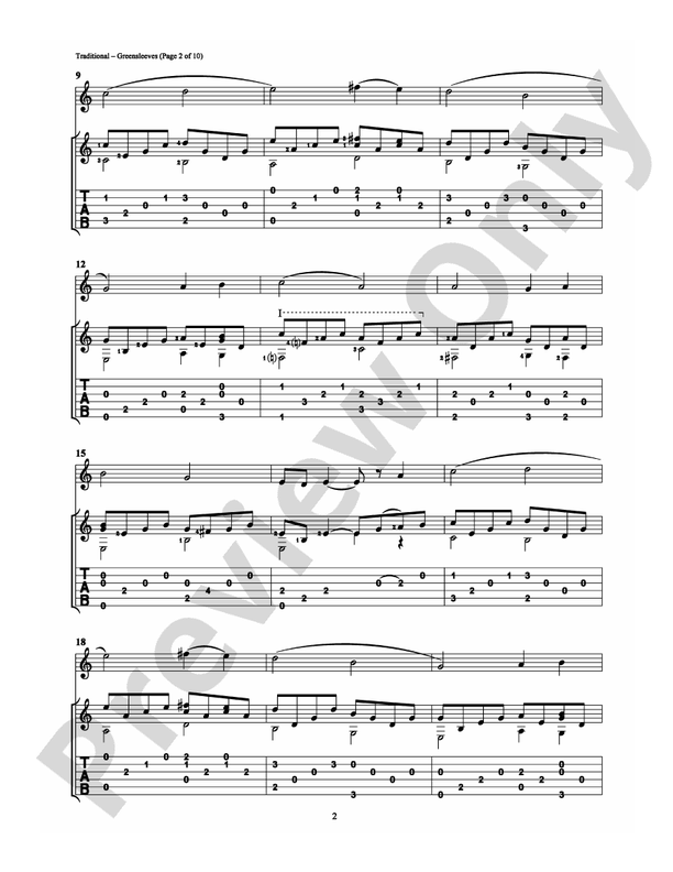 Greensleeves - Guitar TAB (Digital Download)