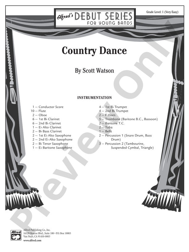 Country Dance - Concert Band Conductor Score & Parts (Digital Download)