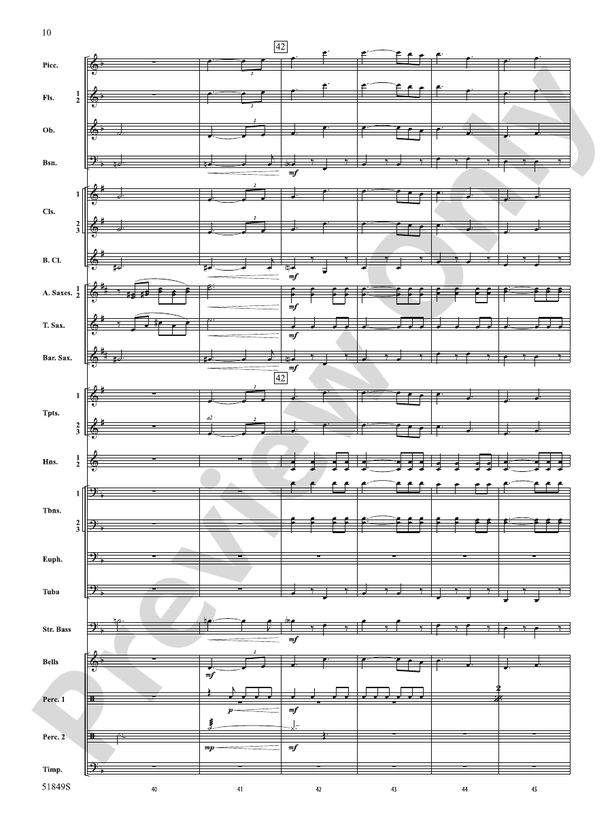 Hope Glowing in the Sky - Concert Band Conductor Score & Parts(Digital Download)