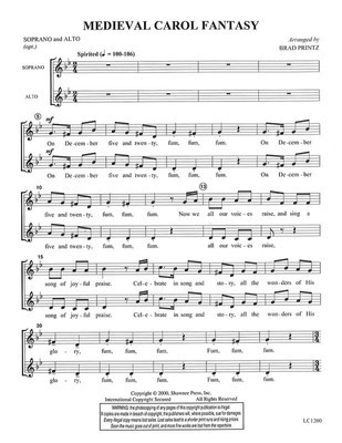 Medieval Carol Fantasy - Brad Printz - 2-Part Shawnee Press Choral Score Octavo