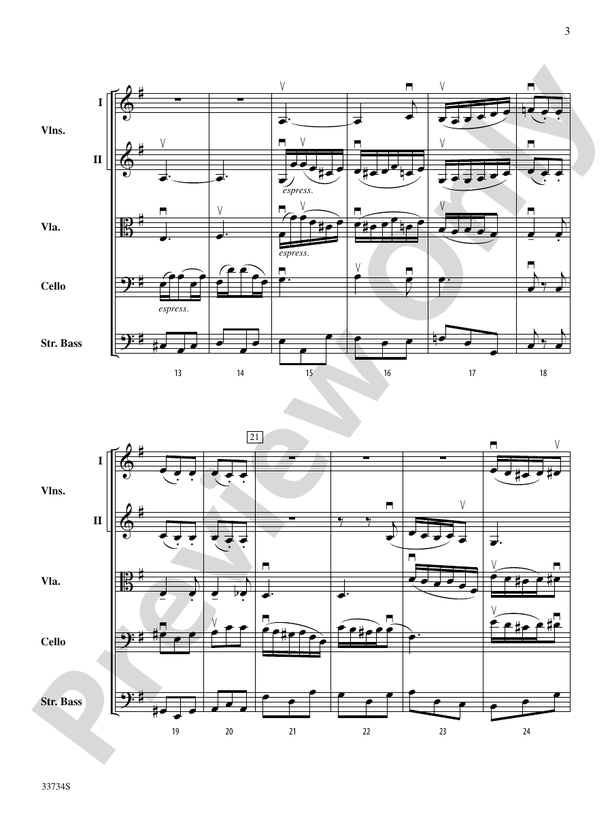Symphony No. 2 (2nd Movement) – String Orchestra Conductor Score & Parts (Digital Download)