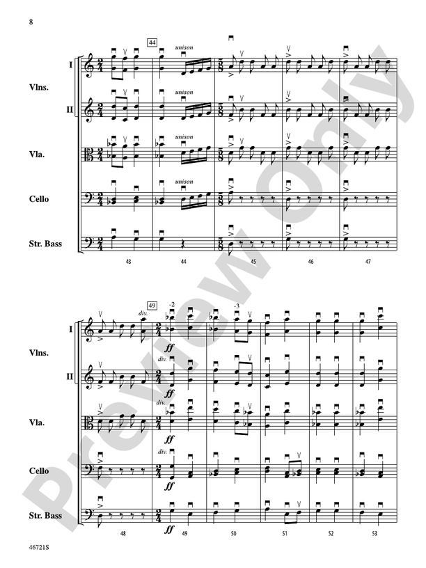 Petrushka - String Orchestra Conductor Score & Parts (Digital Download)
