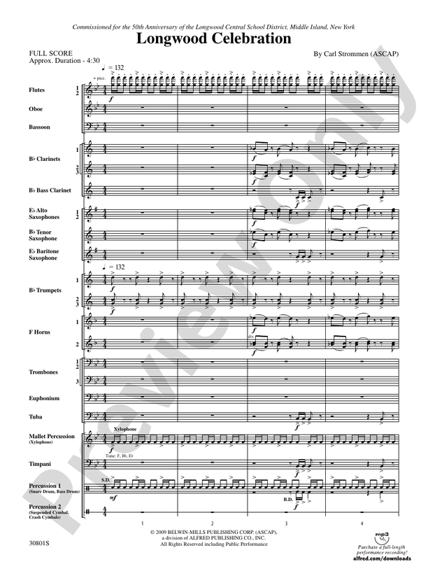 Longwood Celebration - Concert Band Conductor Score & Parts (Digital Download)
