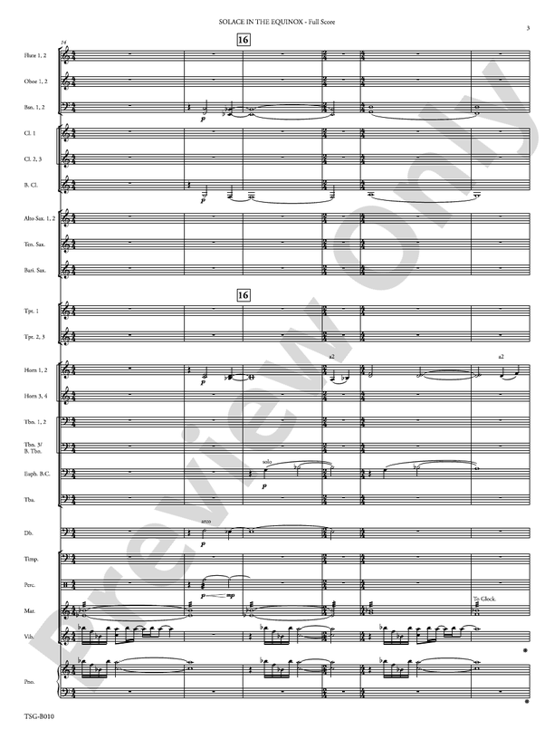Solace in the Equinox - Concert Band Conductor Score & Parts (Digital Download)