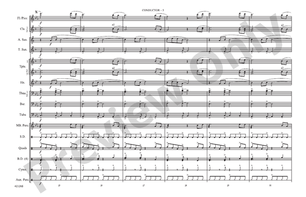 Burn – Marching Band Conductor Score & Parts (Digital Download)