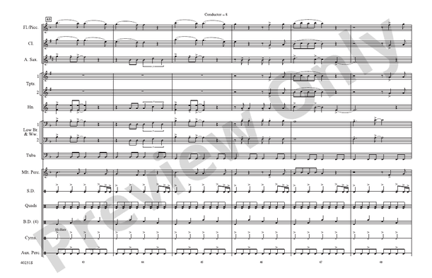 Locked Out of Heaven – Marching Band Conductor Score & Parts (Digital Download)