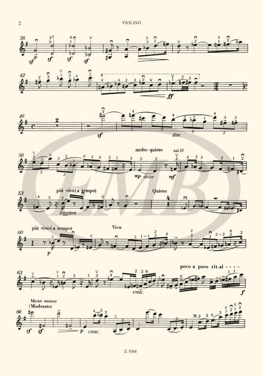 Bartok - Sonata - Violin/Piano Accompaniment edited by Dille EMB Z5366
