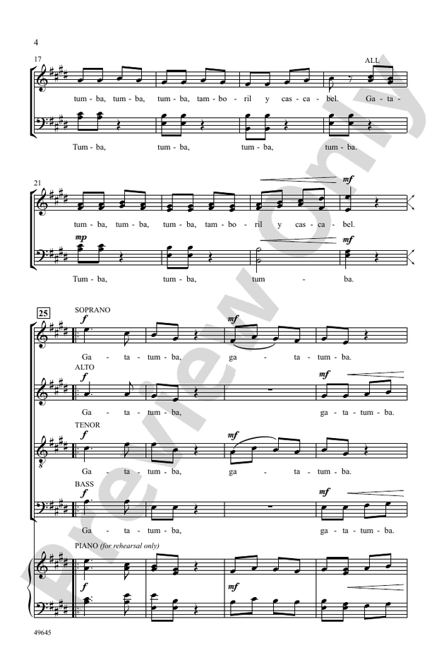Gatatumba - SATB, a cappella Choral Octavo (Digital Download)