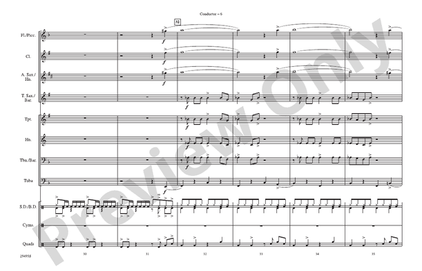 Great Balls of Fire (Arr. Jerry Burns) – Marching Band Conductor Score & Parts (Digital Download)