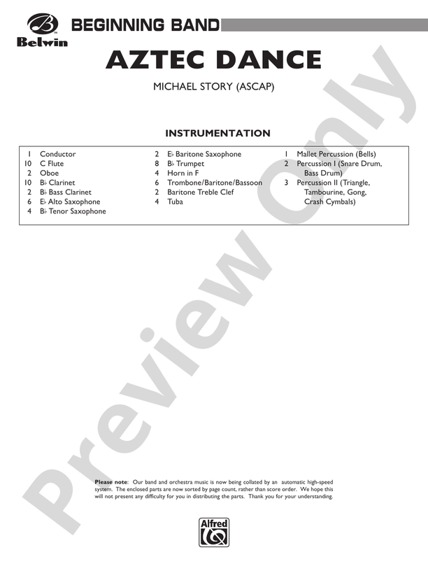 Aztec Dance - Concert Band Conductor Score & Parts (Digital Download)