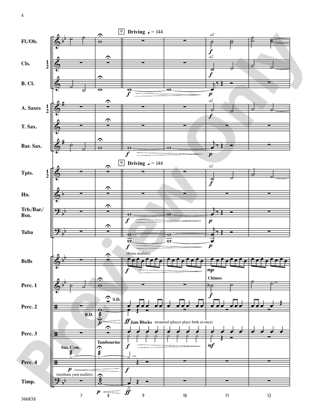 Night - Concert Band Conductor Score & Parts (Digital Download)