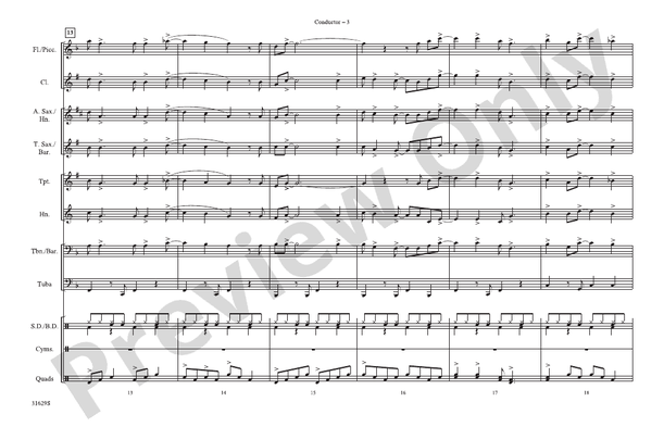 Honky Tonk Women (Arr. Jerry Burns) – Marching Band Conductor Score & Parts (Digital Download)