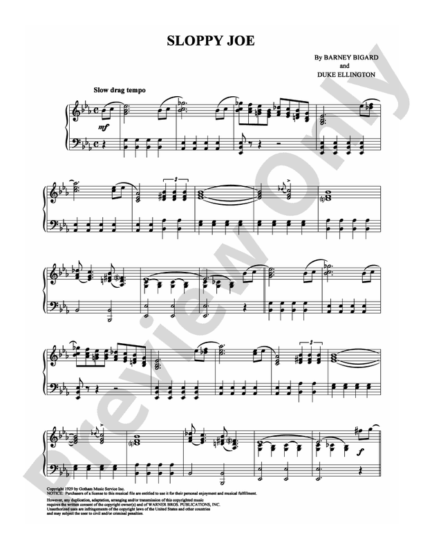 Sloppy Joe - Piano (Digital Download)