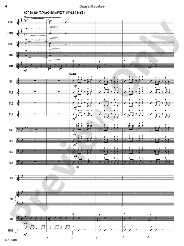 Danse Macabre – Jazz Ensemble Conductor Score & Parts (Digital Download)