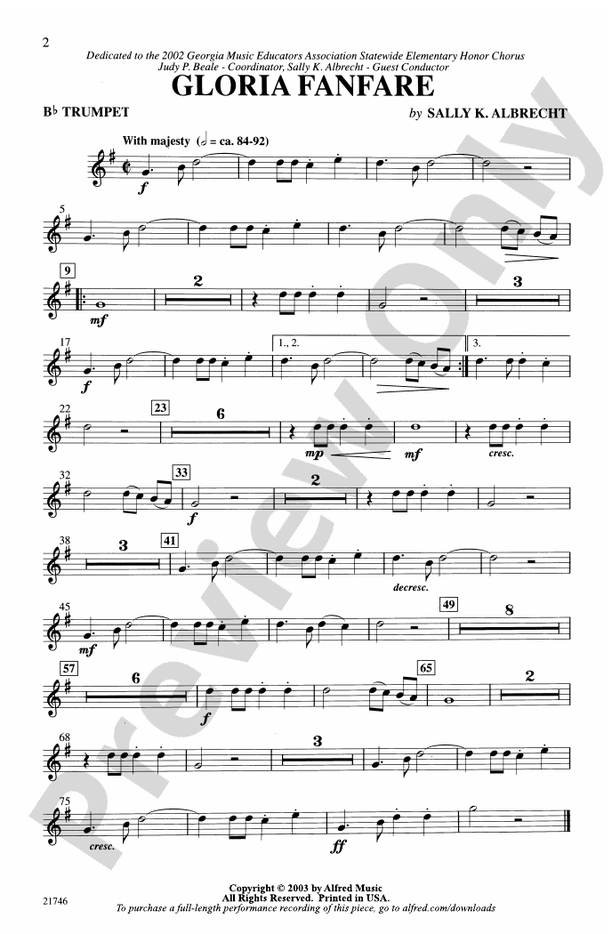 Gloria Fanfare – 2-Part Choral Octavo (Digital Download)
