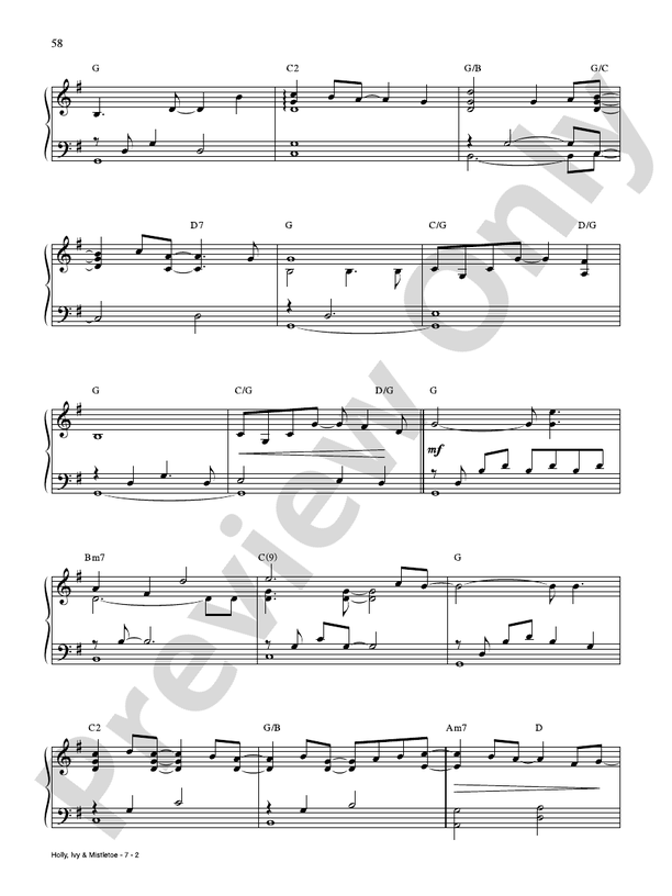 Holly, Ivy & Mistletoe -  Jim Brickman - PVG (Digital Download)