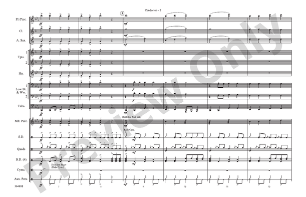 Holiday – Marching Band Conductor Score & Parts (Digital Download)