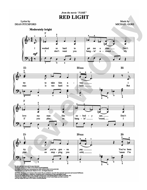 Red Light - DSM-PS-0009794 - Easy Piano (Digital Download)
