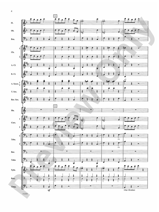 Plaza Park Escapades - Concert Band Conductor Score & Parts (Digital Download)