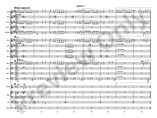 Moondance (Grade 3) - Jazz Ensemble Conductor Score & Parts (Digital Download)