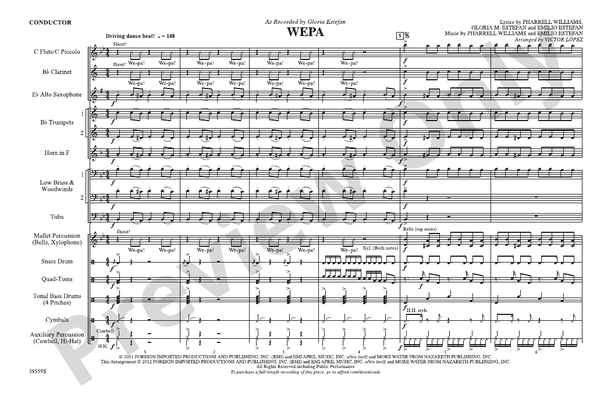 Wepa – Marching Band Conductor Score & Parts (Digital Download)