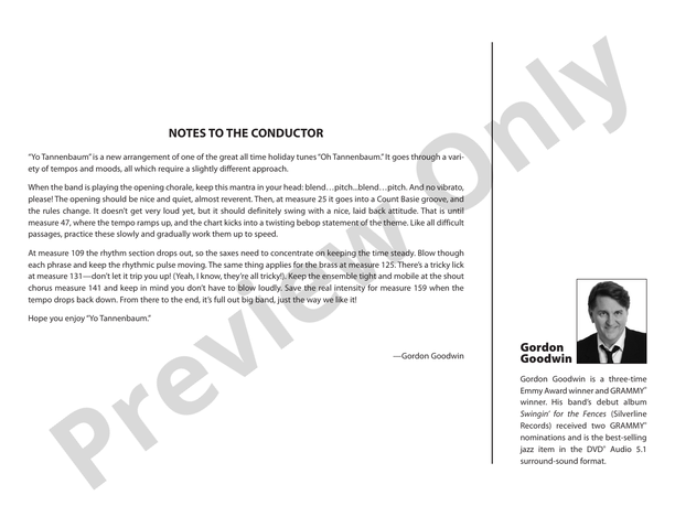 Yo Tannenbaum! - Jazz Ensemble Conductor Score & Parts (Digital Download)