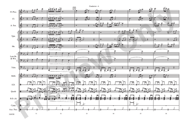 4 Minutes – Marching Band Conductor Score & Parts (Digital Download)