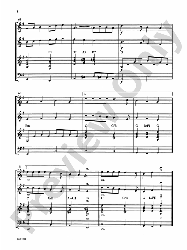 21st Century Guitar Ensemble Series: Christmas Medley - Guitar (Digital Download)