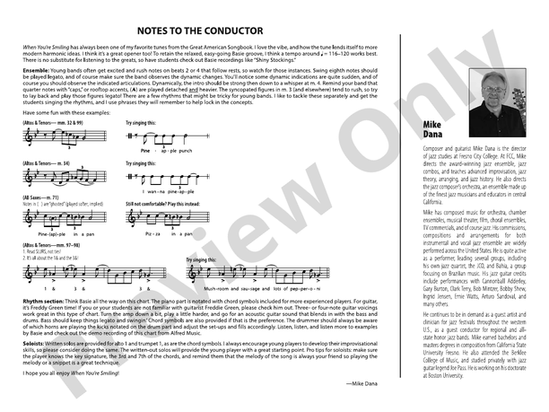 When You're Smiling – Jazz Ensemble Conductor Score & Parts (Digital Download)