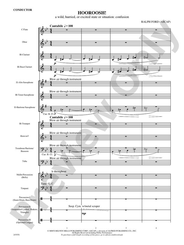 Hope Rising - Concert Band Conductor Score & Parts (Digital Download)