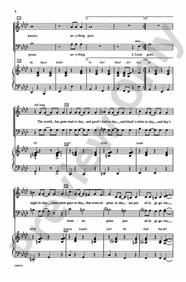 Anything Goes – SATB Choral Octavo (Digital Download)
