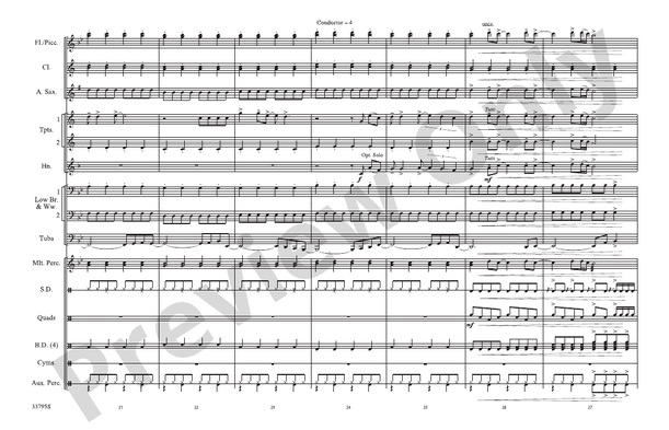 Don't Stop Believin' (Arr. Brian Scott) – Marching Band Conductor Score & Parts (Digital Download)