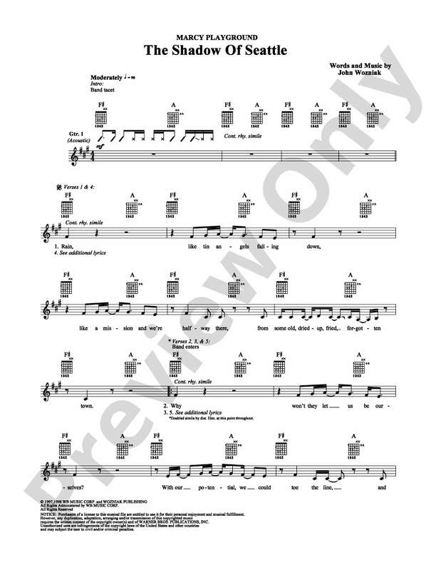 The Shadow of Seattle - Guitar TAB (Digital Download)
