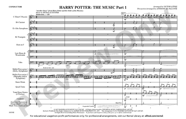 Harry Potter: The Music, Part 1 – Marching Band Conductor Score & Parts (Digital Download)