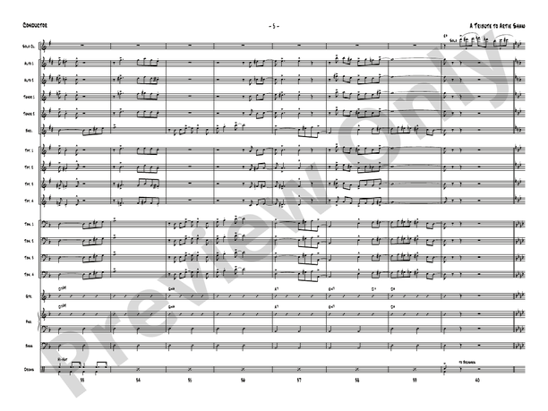A Tribute to Artie Shaw - Jazz Ensemble Conductor Score & Parts(Digital Download)