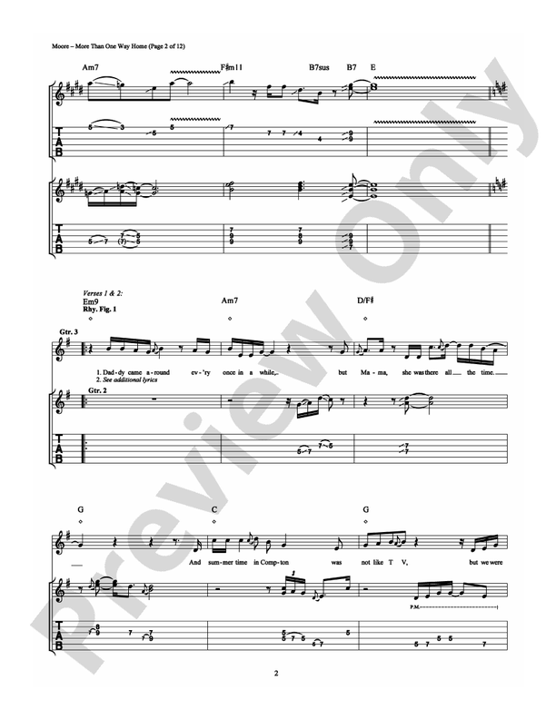 More Than One Way Home - Guitar TAB (Digital Download)