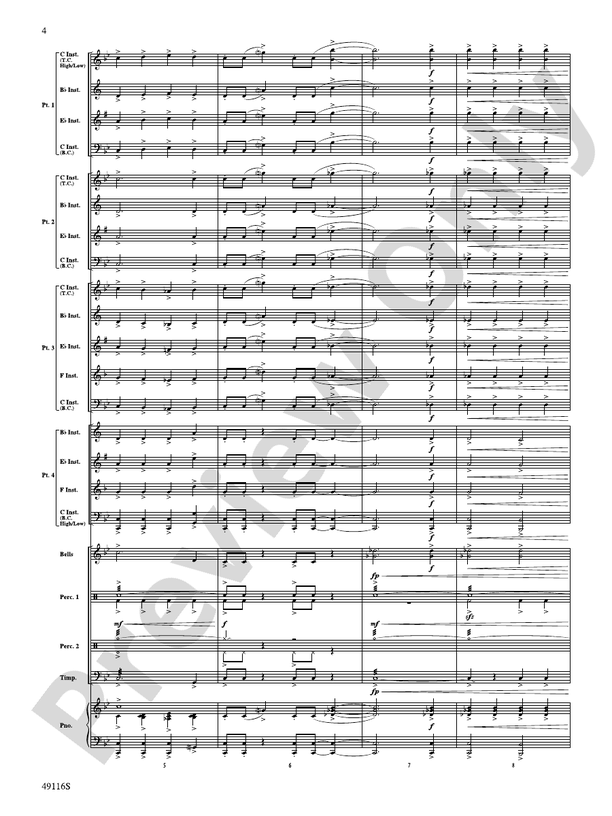 Escape from Thunder Mountain (Flexible Arrangement) - Concert Band Conductor Score & Parts (Digital Download)