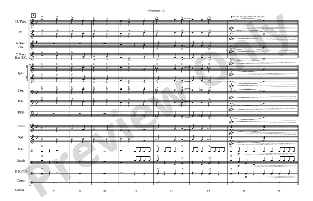 Thunder Canyon – Marching Band Conductor Score & Parts (Digital Download)