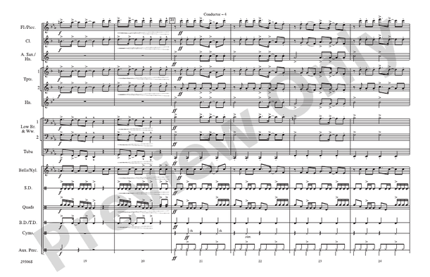 Paralyzer – Marching Band Conductor Score & Parts (Digital Download)
