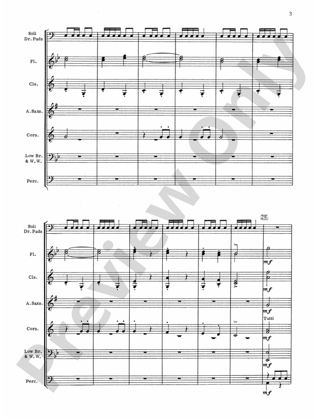Concerto for Drum Pads - Concert Band Conductor Score & Parts (Digital Download)