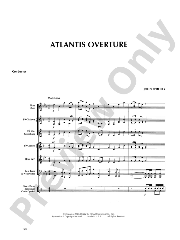 Atlantis Overture - Concert Band Conductor Score & Parts (Digital Download)