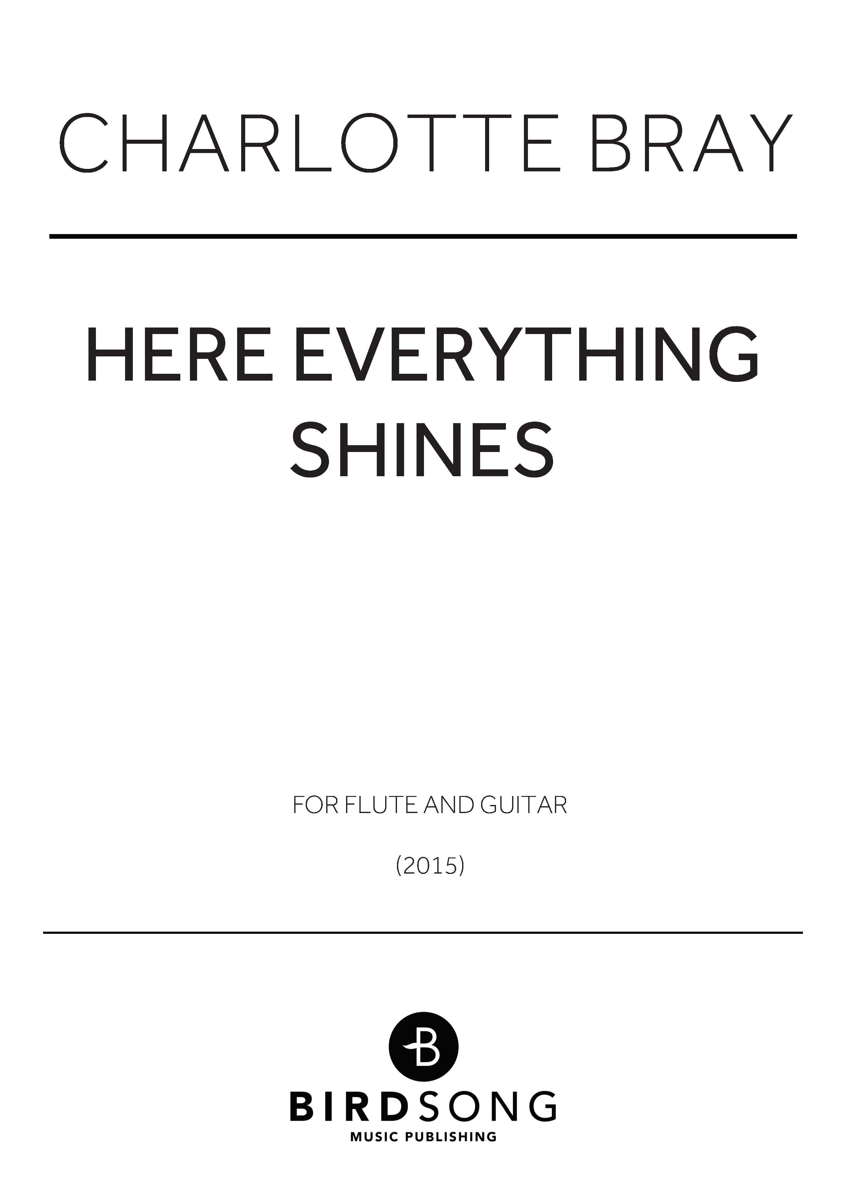 Here Everything Shines - Flute, Guitar Duet (Digital Download)