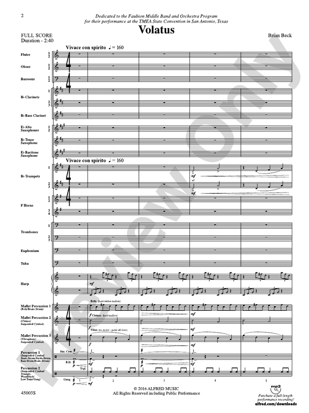 Volatus - Concert Band Conductor Score & Parts (Digital Download)