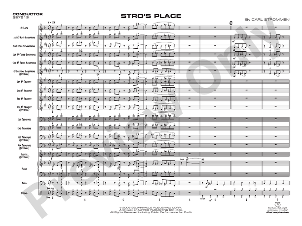 Stro's Place - Jazz Ensemble Conductor Score & Parts(Digital Download)