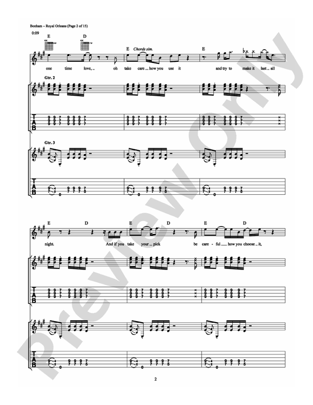 Royal Orleans - Guitar TAB (Digital Download)