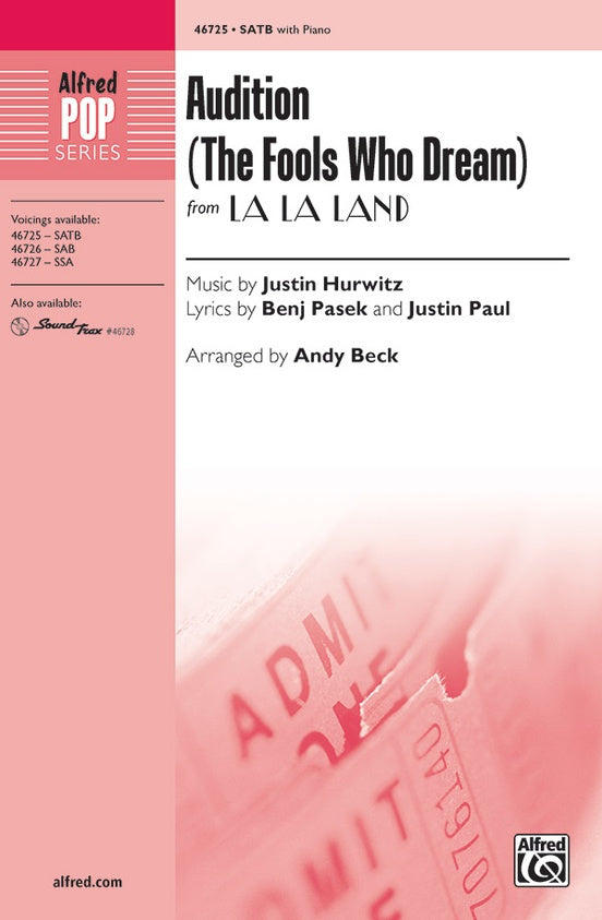Audition (The Fools Who Dream) – SATB Choral Octavo (Digital Download)